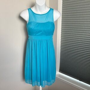 Elegant Blue Sleeveless Dress